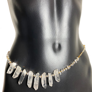 LRG Crystal Belly Chain  | Gold Tone
