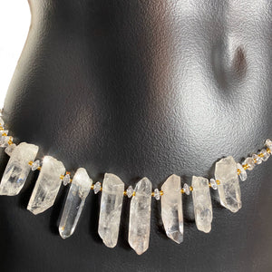 LRG Crystal Belly Chain  | Gold Tone